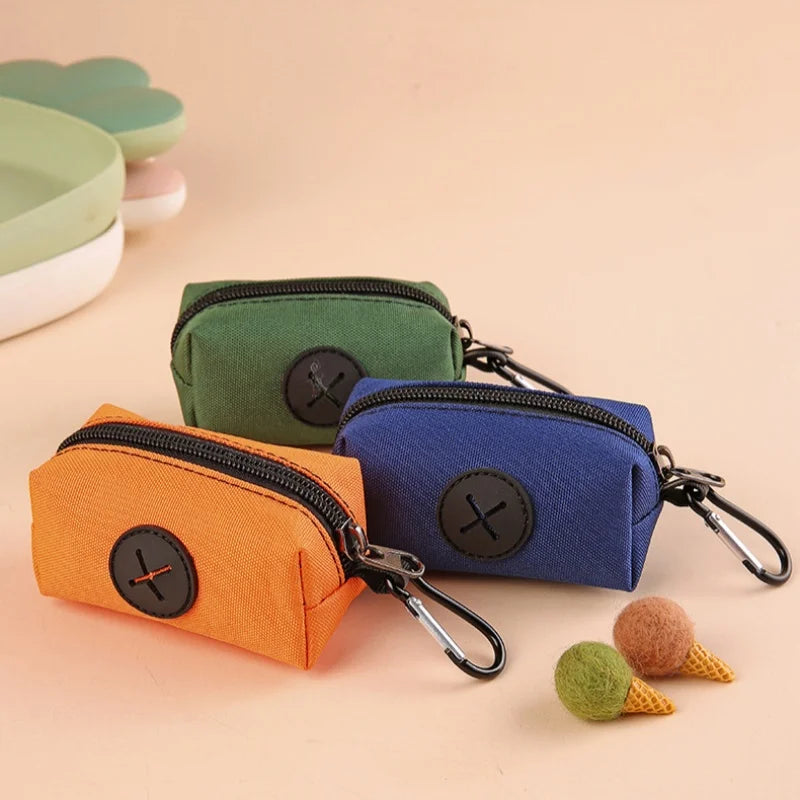 Dog Poop Bag Dispenser with Carabiner - Waste Bag Holder for Leash