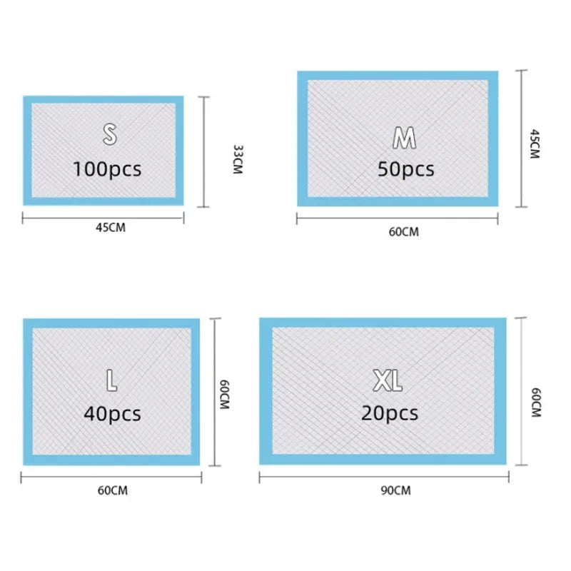 Pet Training Pads - Super Absorbent Disposable Puppy Pee Pads (20-100 Pack)