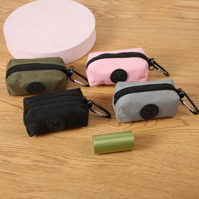 Dog Poop Bag Dispenser with Carabiner - Waste Bag Holder for Leash