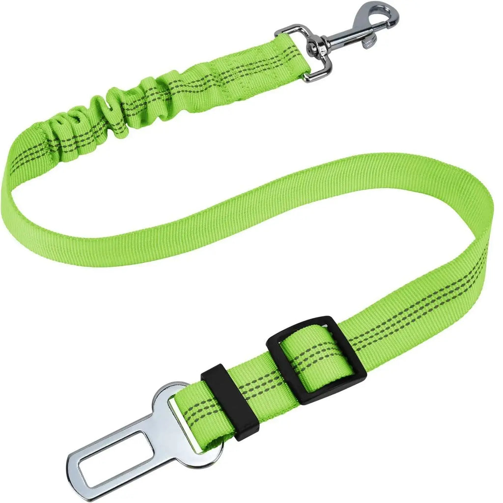 Dog Car Seat Belt - Adjustable Safety Harness with Elastic Bungee