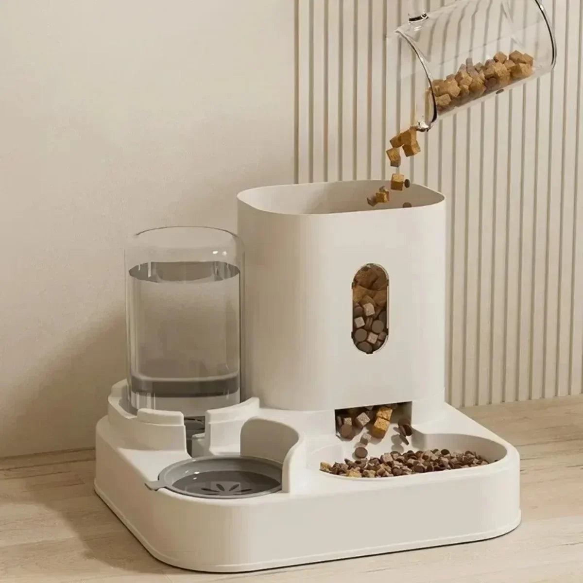 Automatic Pet Feeder & Water Fountain - 2L Gravity Dispenser for Dogs & Cats