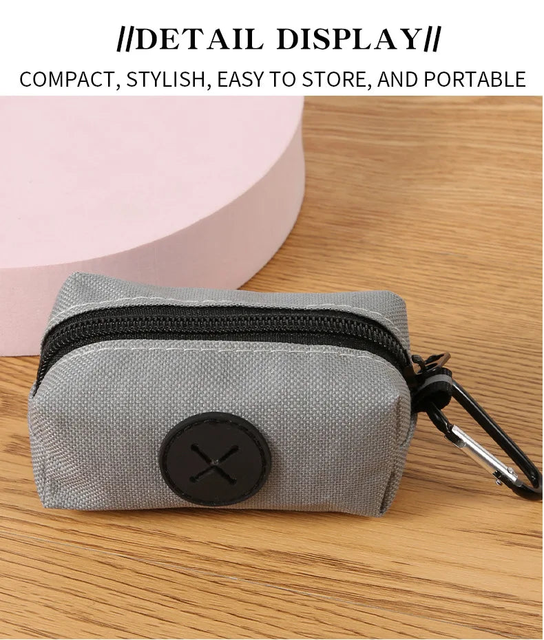 Dog Poop Bag Dispenser with Carabiner - Waste Bag Holder for Leash