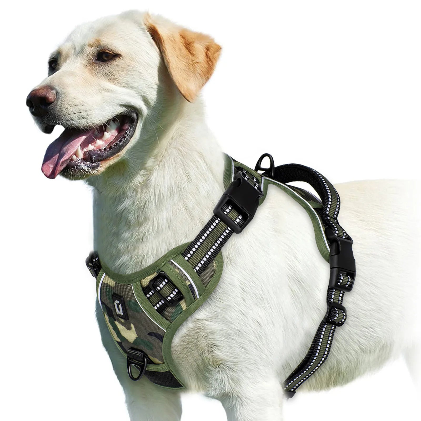 No-Pull Dog Harness - Soft Padded Reflective Vest with Control Handle