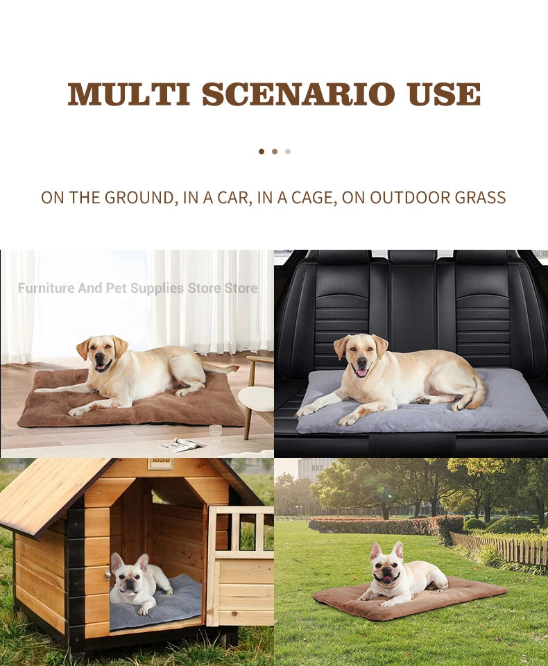 Self-Heating Pet Pad - Thermal Dog Crate Mat for Warmth & Comfort