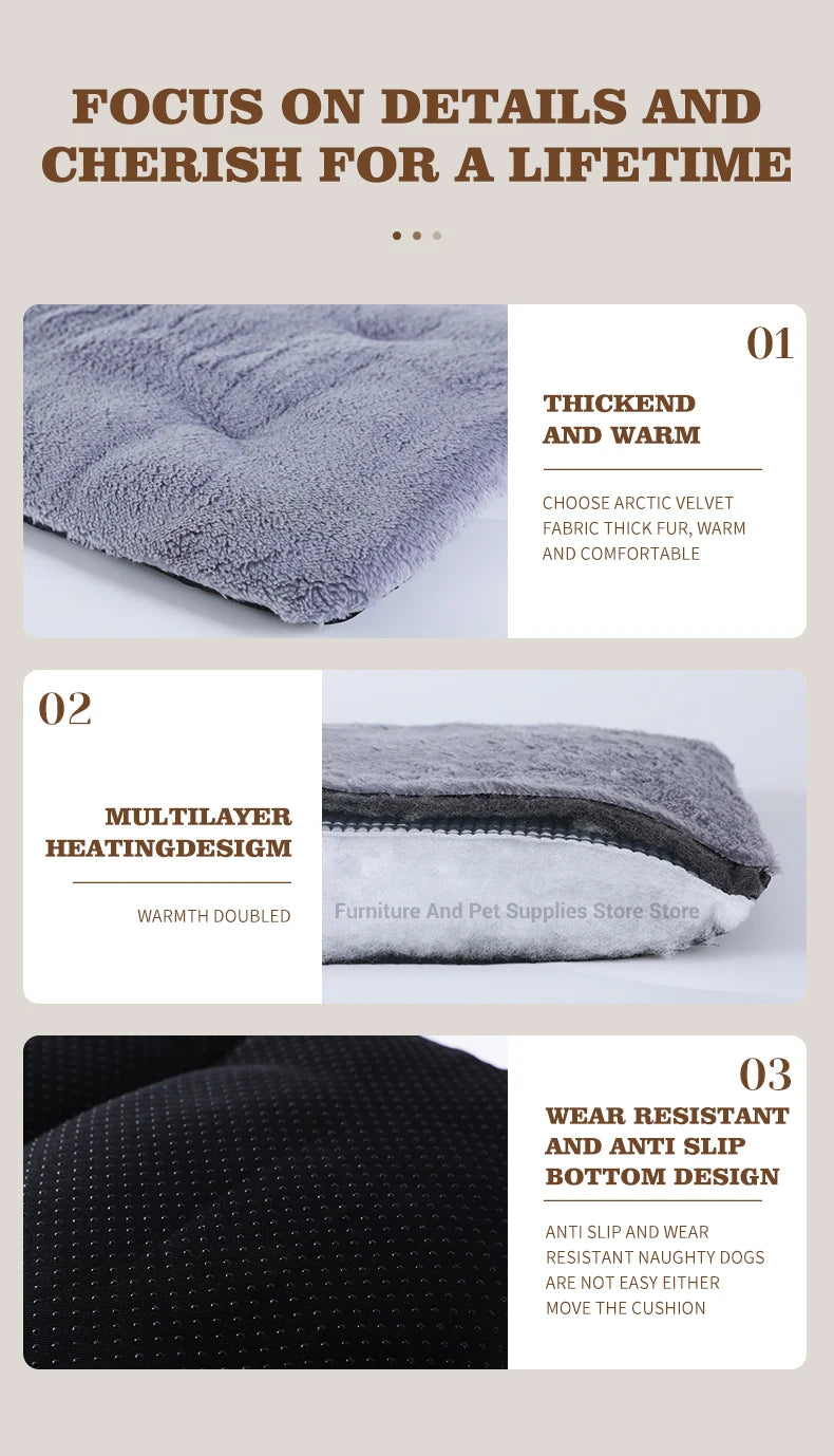 Self-Heating Pet Pad - Thermal Dog Crate Mat for Warmth & Comfort