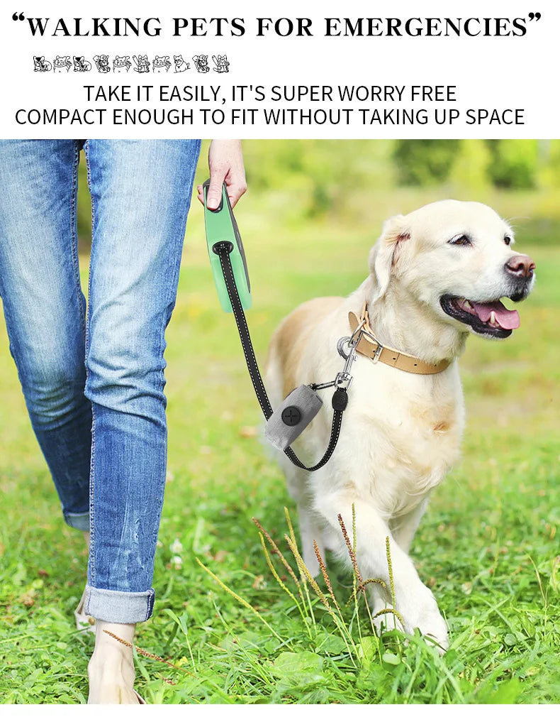 Dog Poop Bag Dispenser with Carabiner - Waste Bag Holder for Leash