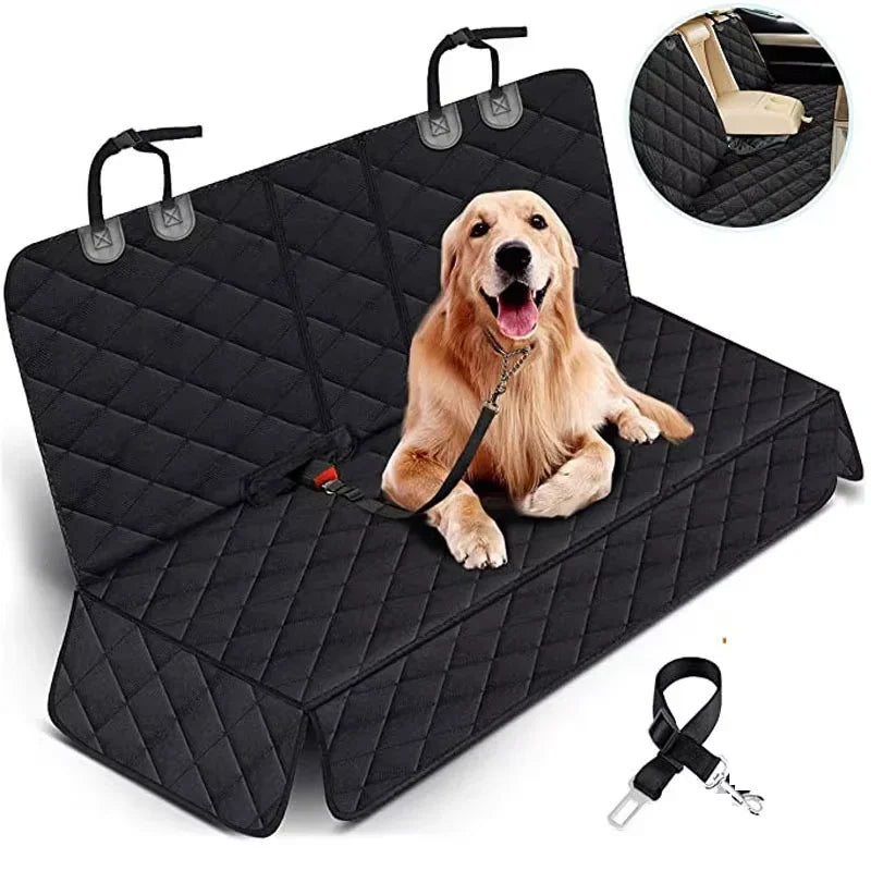 Waterproof Dog Car Seat Cover - Heavy Duty Backseat Protector with Mesh Window