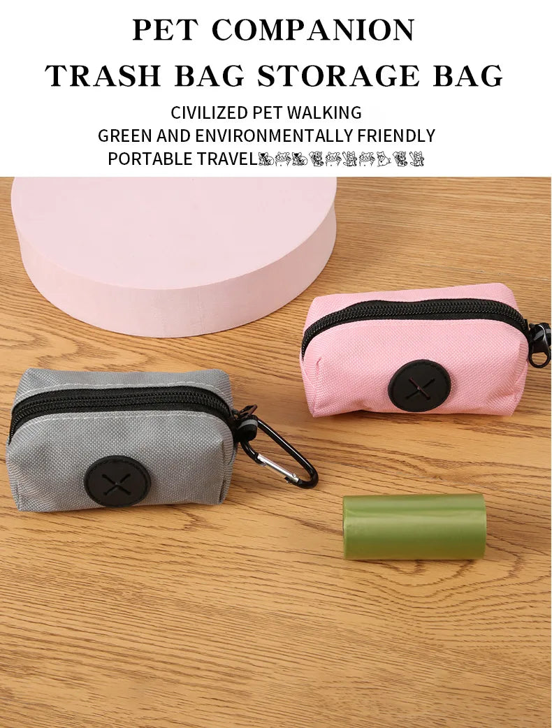 Dog Poop Bag Dispenser with Carabiner - Waste Bag Holder for Leash