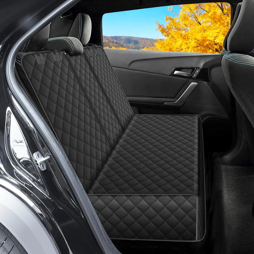 Waterproof Dog Car Seat Cover - Heavy Duty Backseat Protector with Mesh Window
