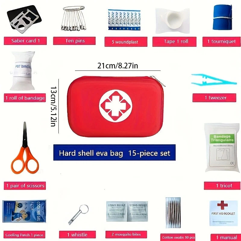 Portable First Aid Kit - Emergency Supplies for Outdoor Adventures