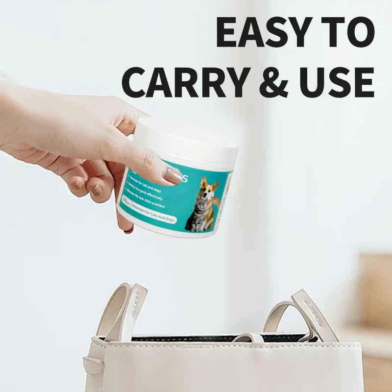 Pet Eye Wipes - Tear Stain Remover for Dogs & Cats