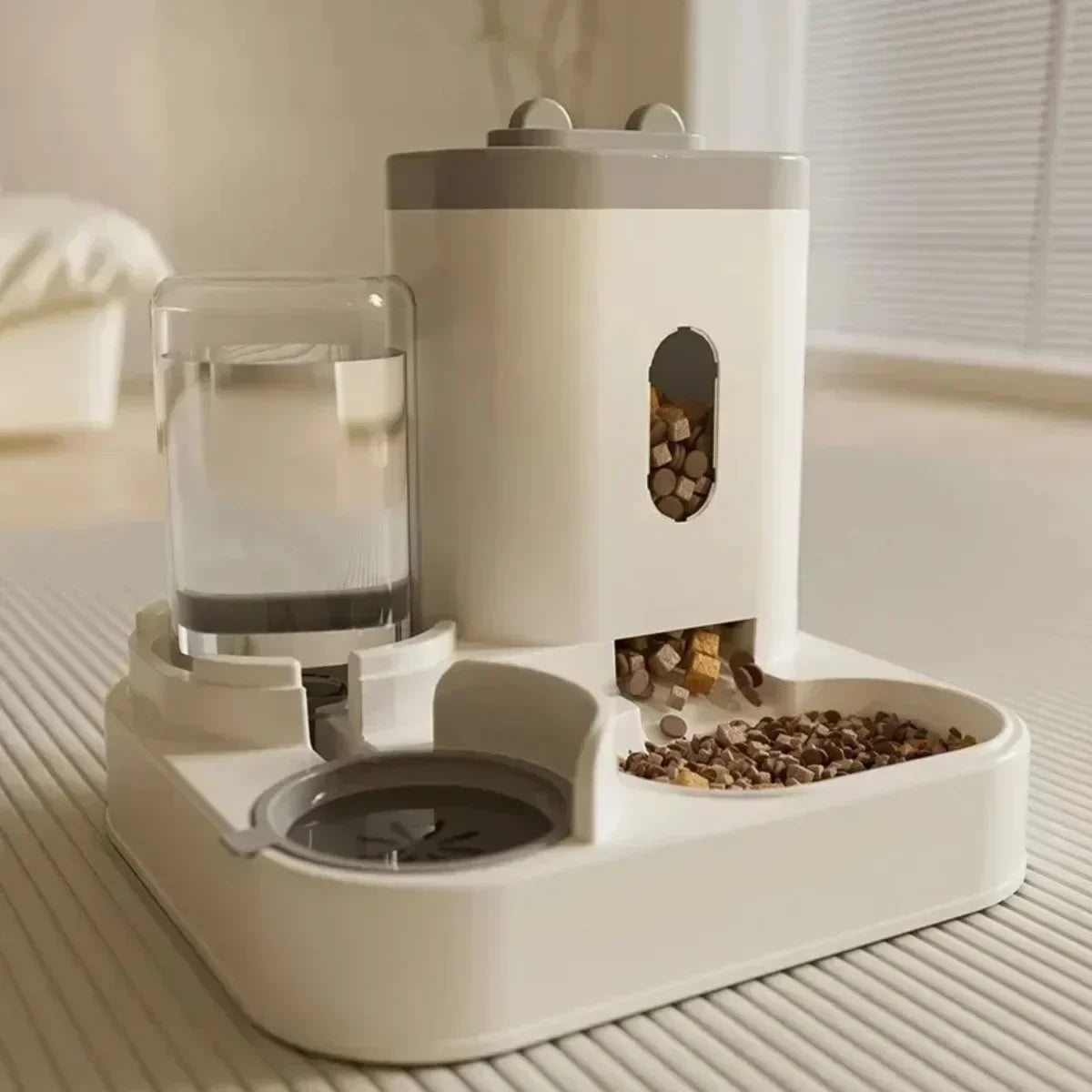 Automatic Pet Feeder & Water Fountain - 2L Gravity Dispenser for Dogs & Cats