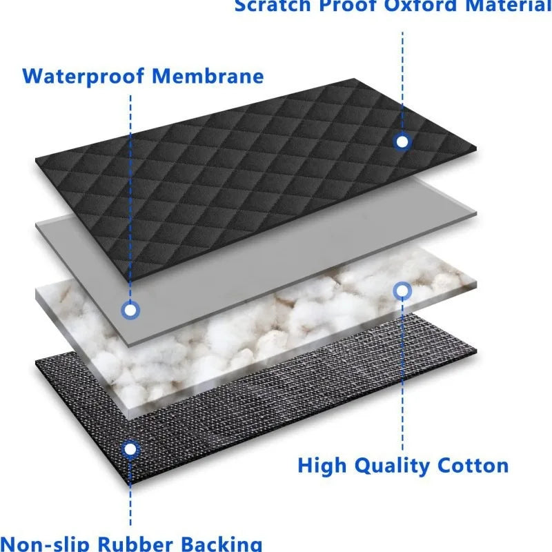 Waterproof Dog Car Seat Cover - Heavy Duty Backseat Protector with Mesh Window