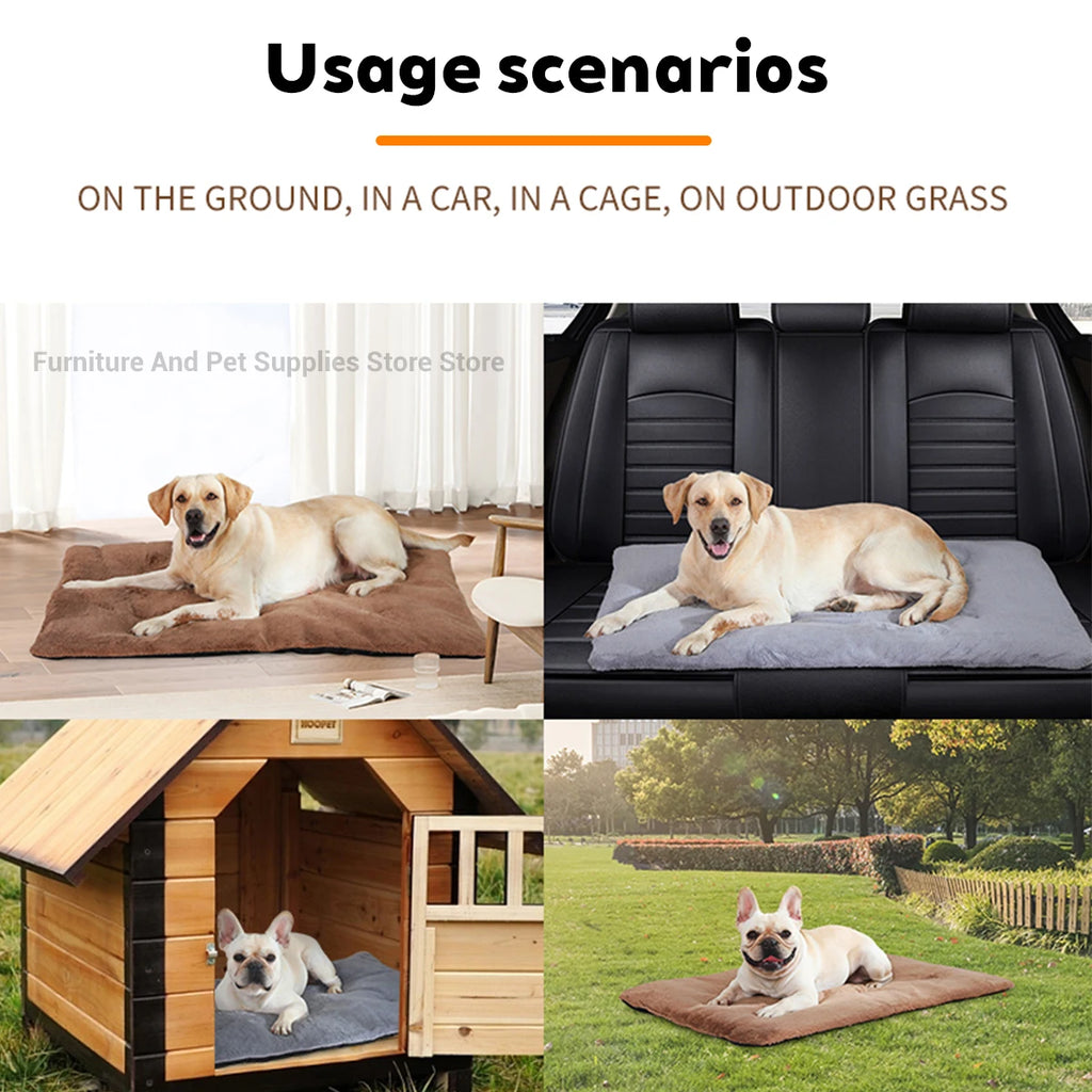 Self-Heating Pet Pad - Thermal Dog Crate Mat for Warmth & Comfort