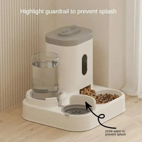Automatic Pet Feeder & Water Fountain - 2L Gravity Dispenser for Dogs & Cats