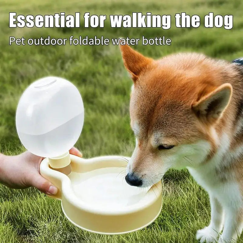 Portable Dog Water Bottle - Leak-Proof Travel Dispenser with Foldable Bowl