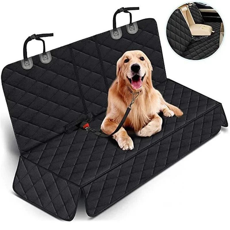 Waterproof Dog Car Seat Cover - Heavy Duty Backseat Protector with Mesh Window